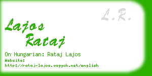 lajos rataj business card